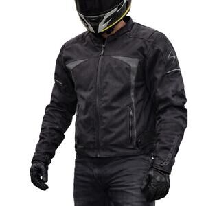Scorpion EXO Hat Trick Phantom Motorcycle Safety Jacket Men’s L Black Armor GUC